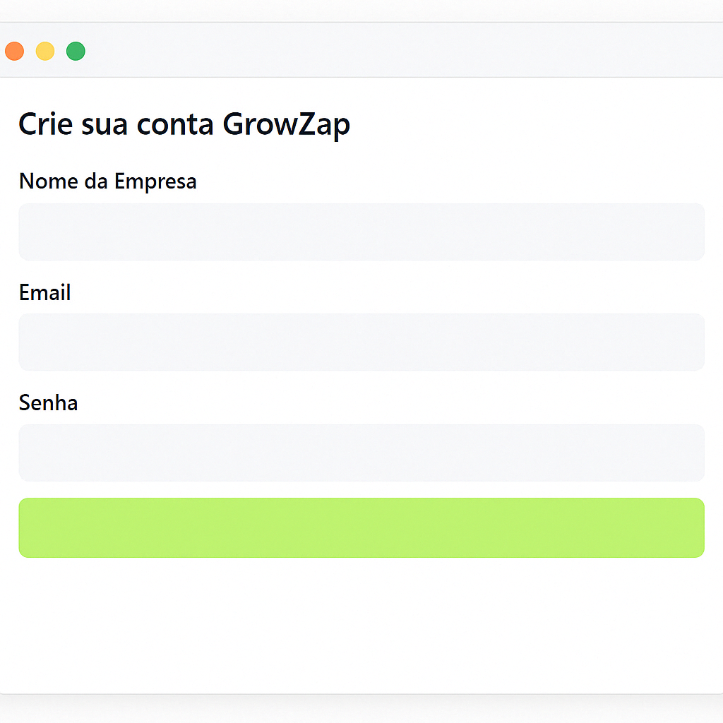 Passo 1: Crie sua Conta
